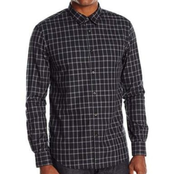 John Varvatos Other - JOHN VARVATOS Check Button Front Shirt NWT Slim Fit LUXE
